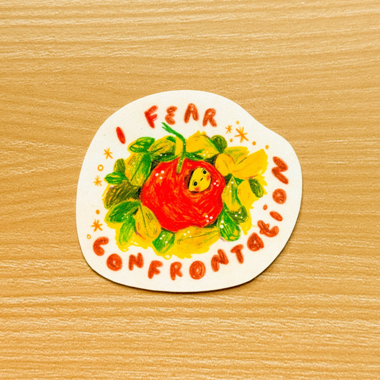 I fear Confrontation Waterproof Vinyl Sticker