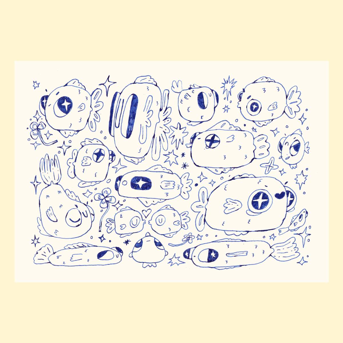 Fishes and Stars Art Print