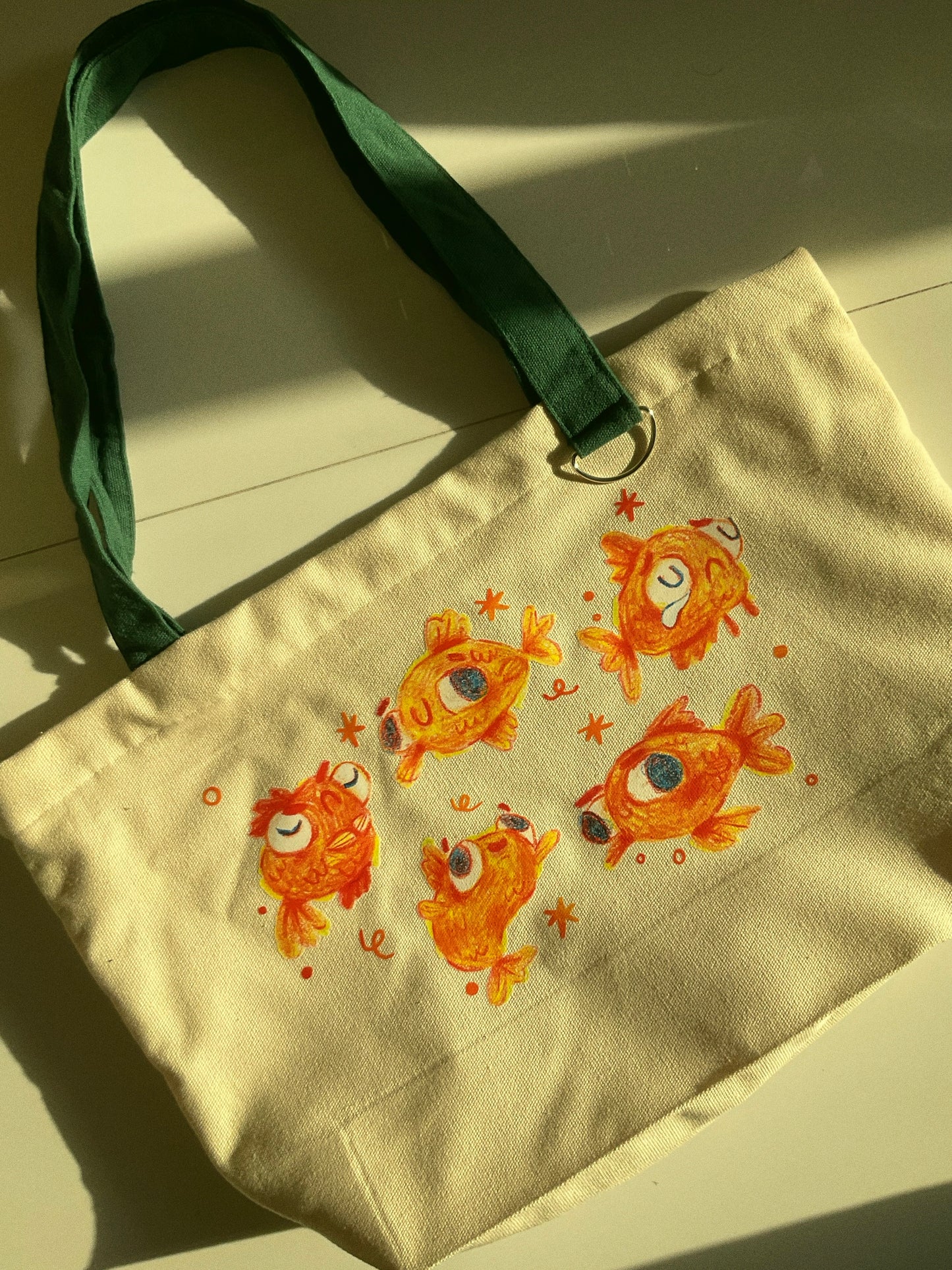 Brian Goldfish Tote Bags
