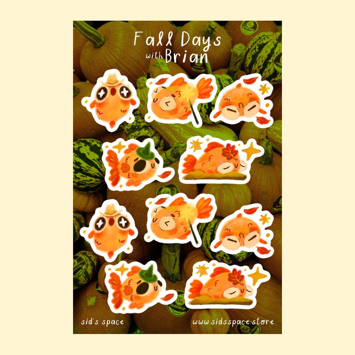 Fall Days Fish Sticker Sheet