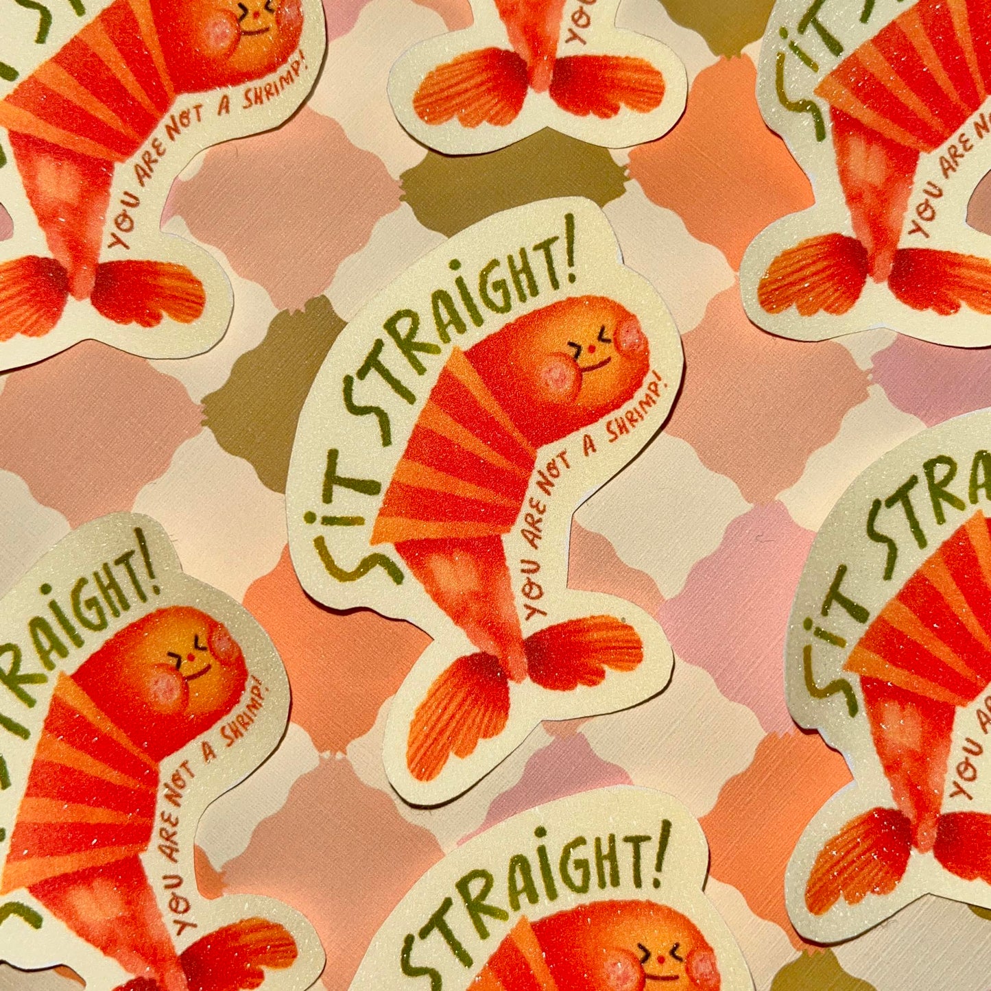 Shrimp Waterproof Sticker