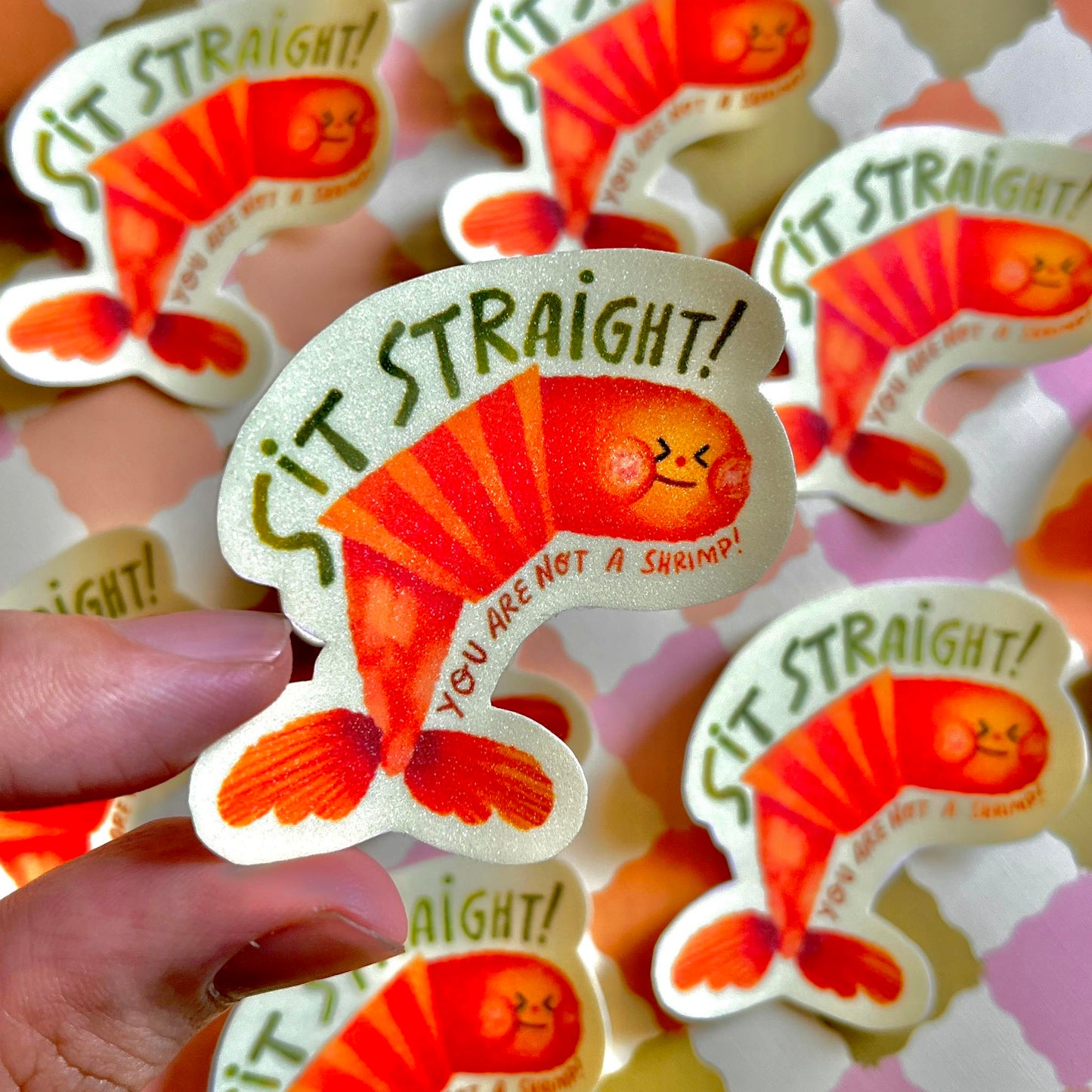 Shrimp Waterproof Sticker