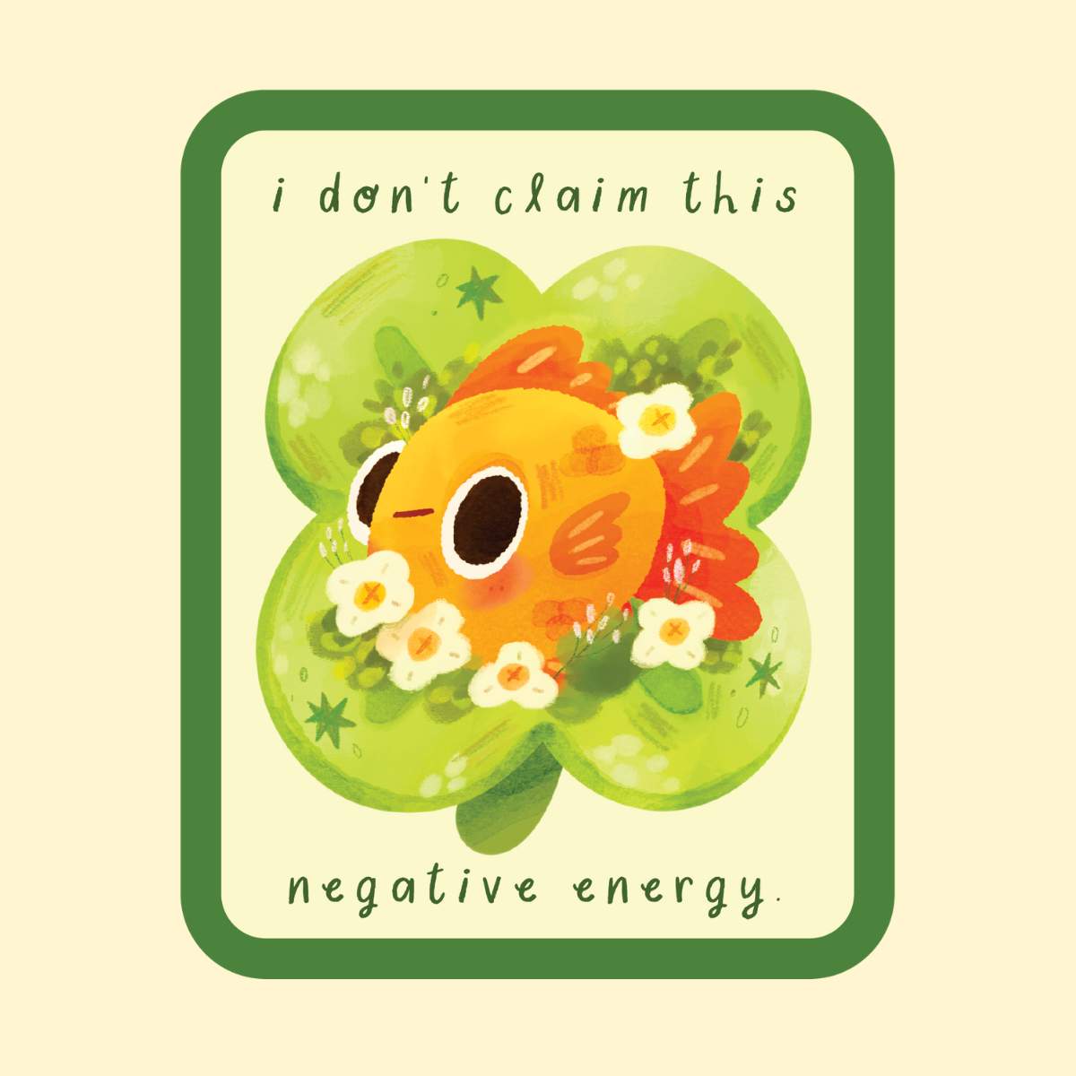 I don't claim this negative energy Sticker