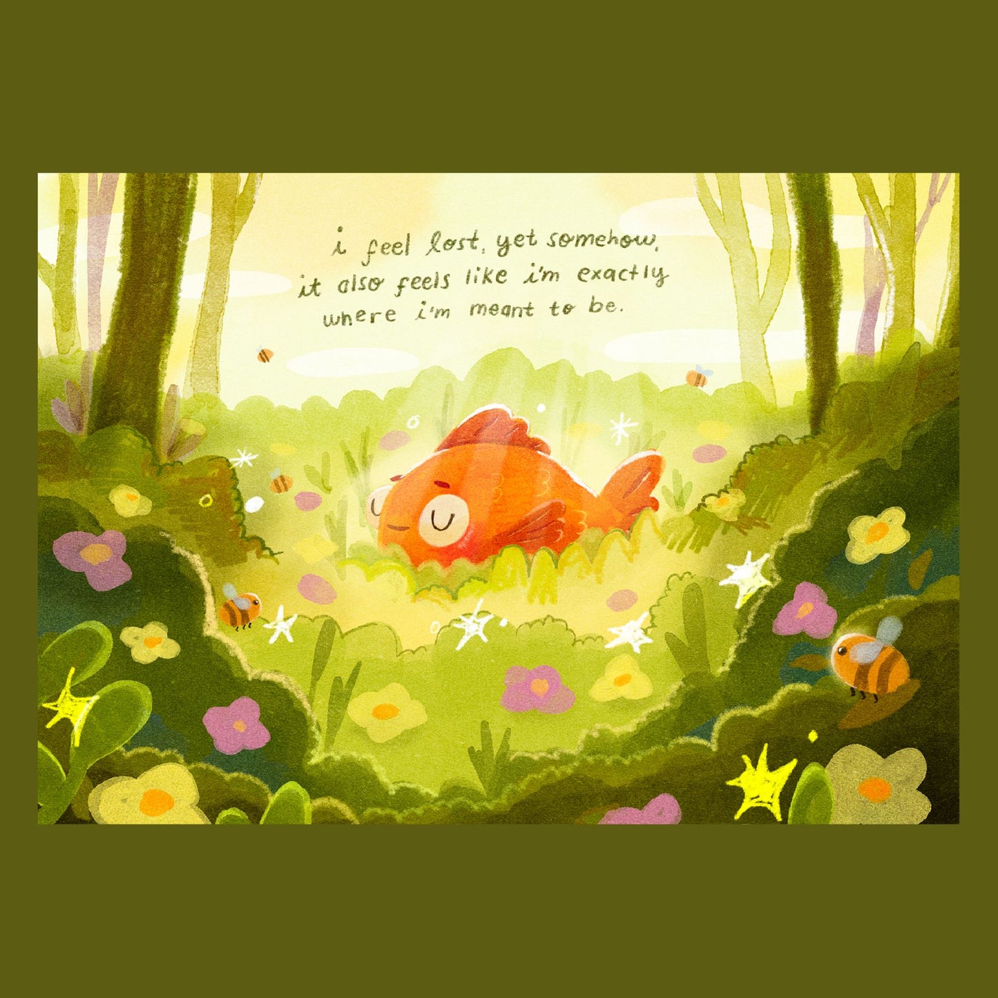 Lost Goldfish Art print