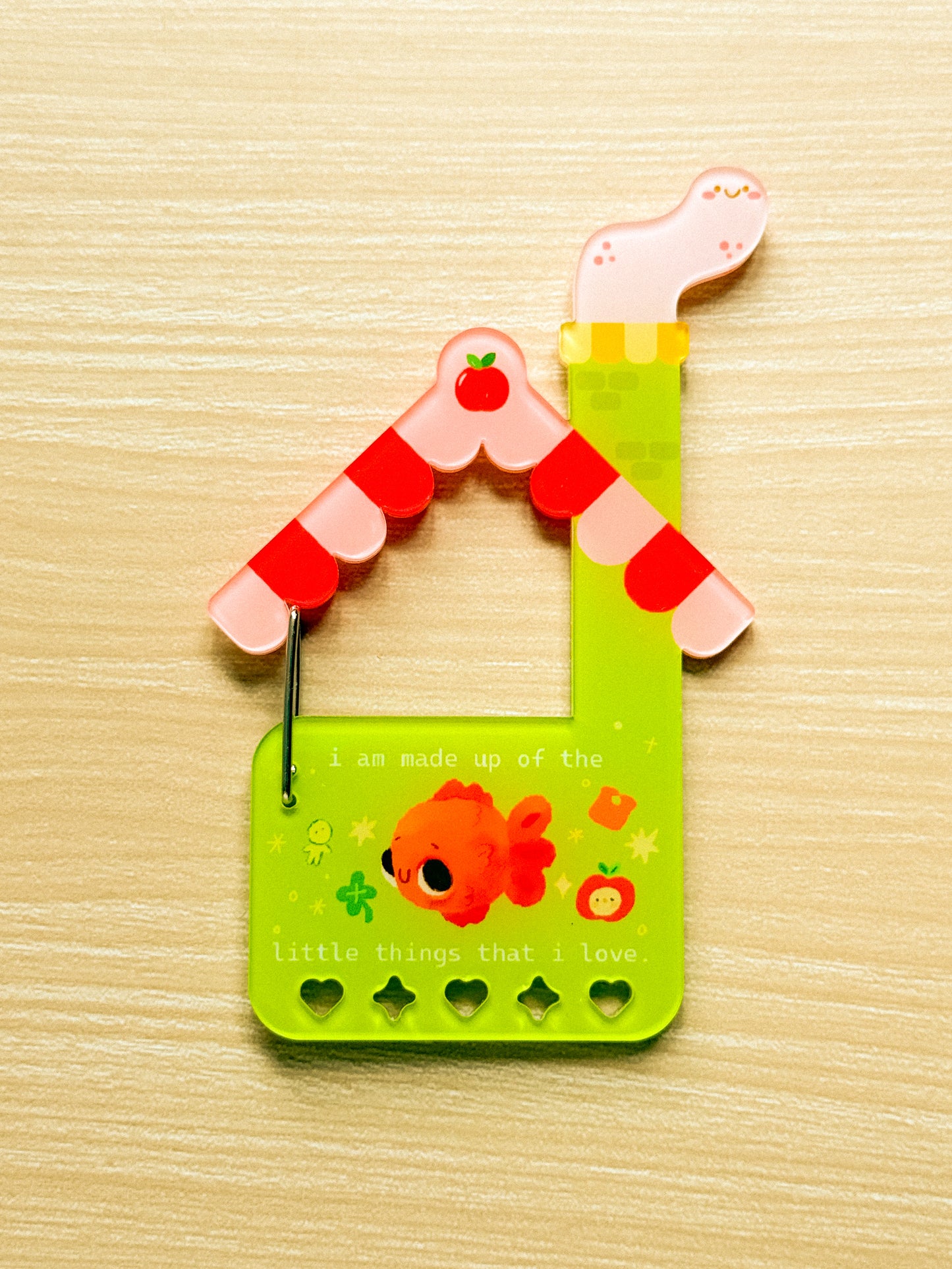Apple House Trinket Holder | Acrylic Carabiner