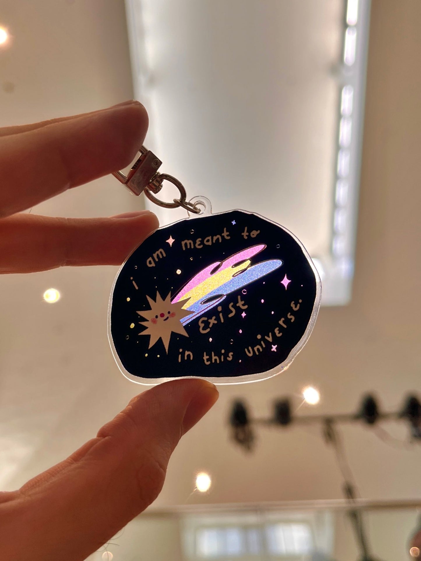 Meant to Exist Light-Catcher Keychain