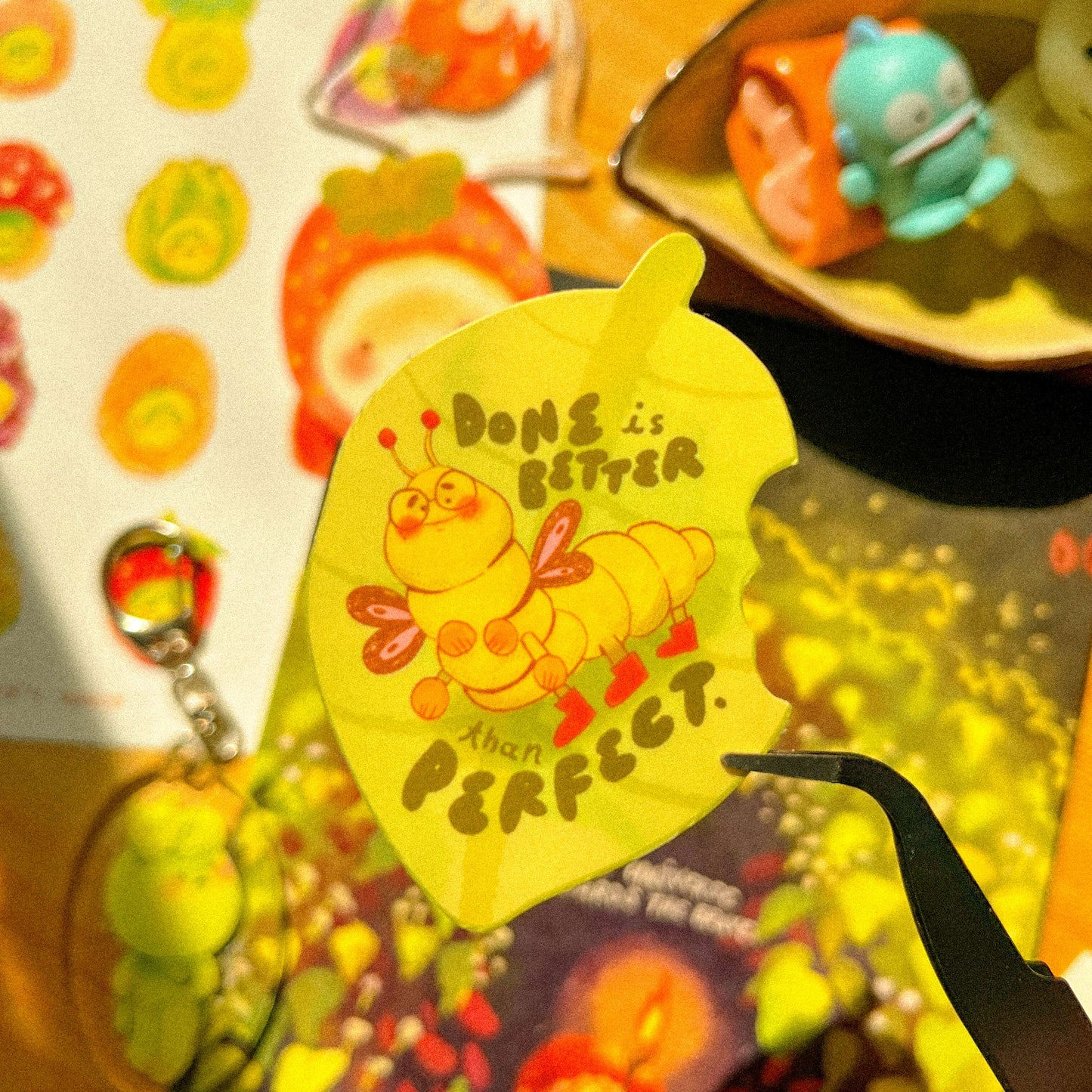 Done is Better Than perfect Leaf Waterproof Vinyl Sticker