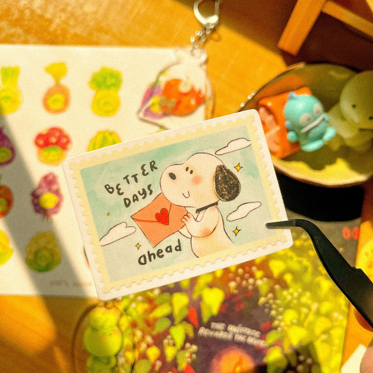 Better Days Ahead Snoopy-Inspired Waterproof Sticker