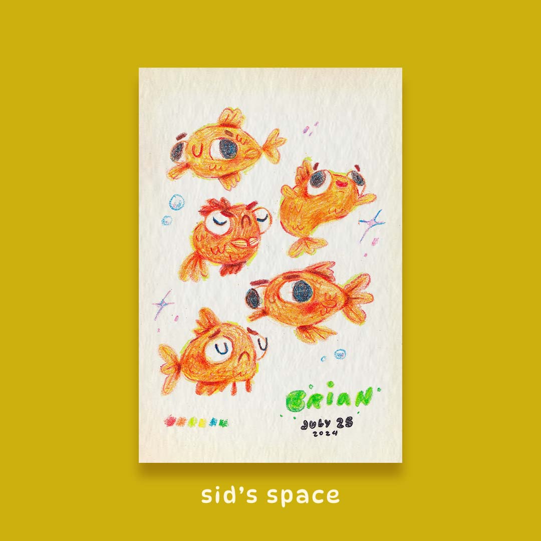 Brian Goldfish Art Print