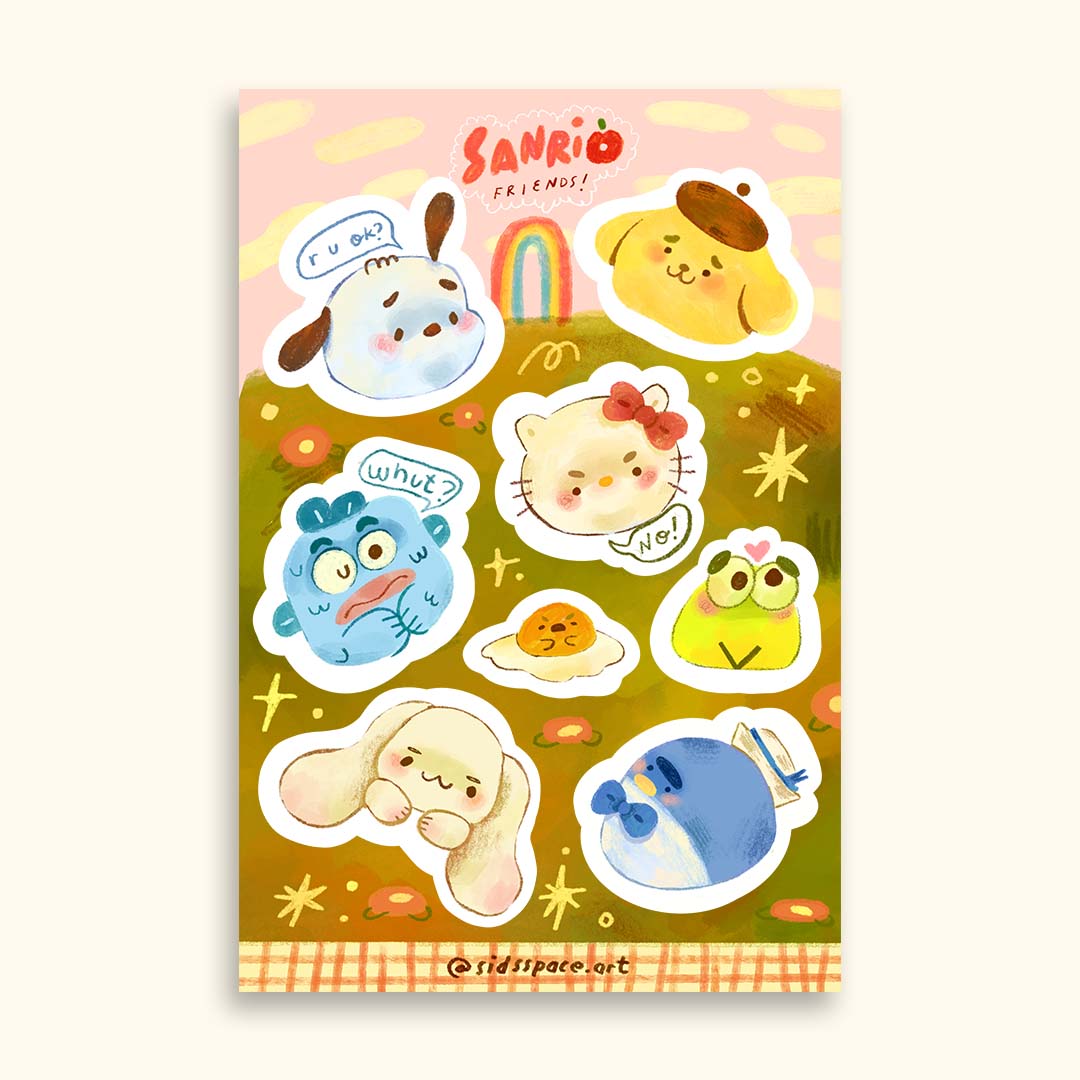Sanrio Friends Sticker Sheet