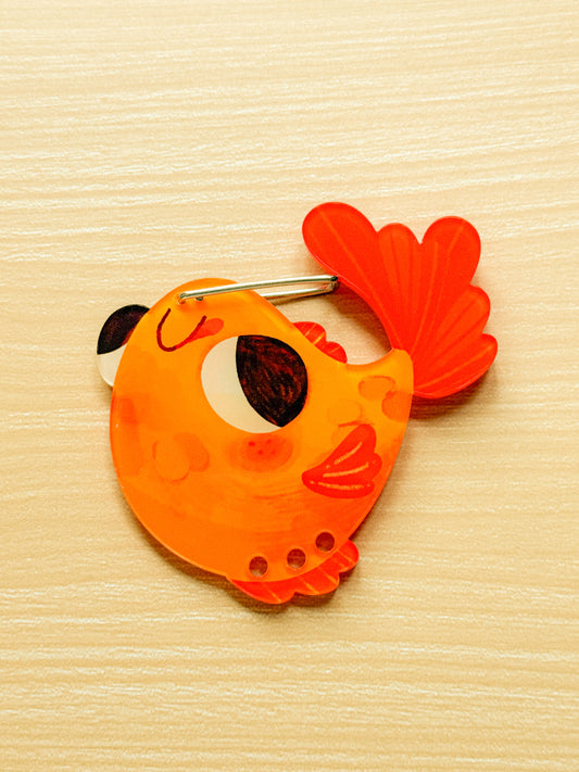 Silly Fish Trinket Holder | Acrylic Carabiner