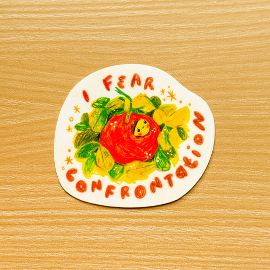 I fear Confrontation Waterproof Vinyl Sticker
