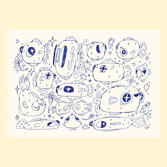 Fishes and Stars Art Print