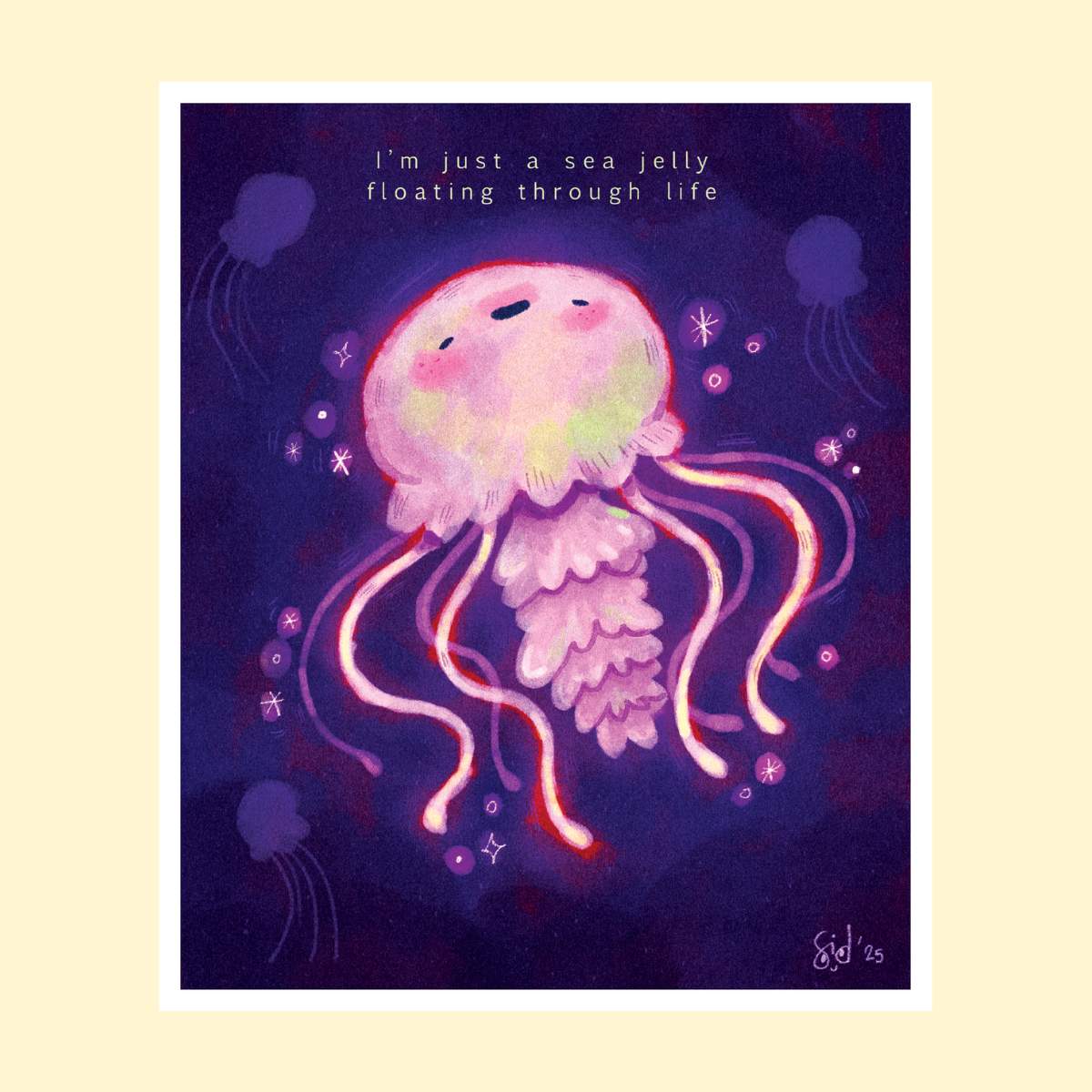 Floating through life Art Print