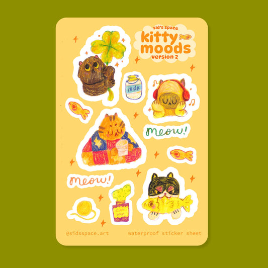 Version 2 Kitty Moods Sticker Sheet