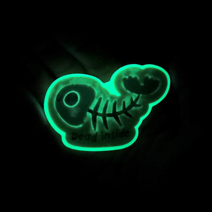 Dead Inside Glow-in-the-dark Sticker
