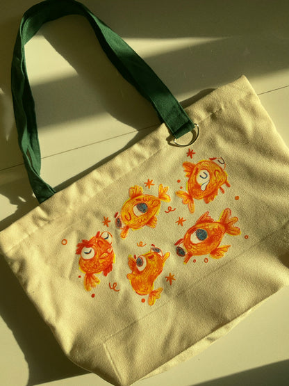 Brian Goldfish Tote Bags