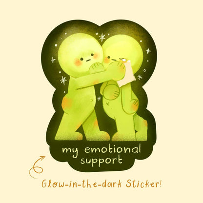 Smiski Emotional Support Glow-in-the-dark Sticker
