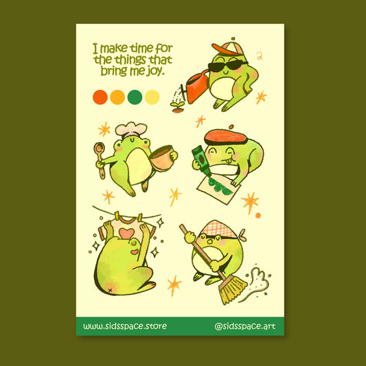 Self Care Froggy Sticker Sheet