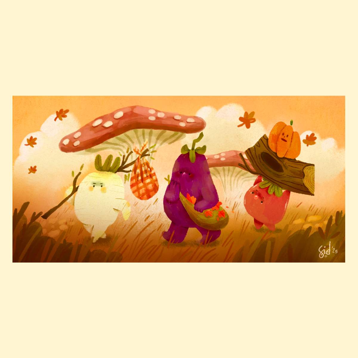 Vegetable Forest Adventure Art Print