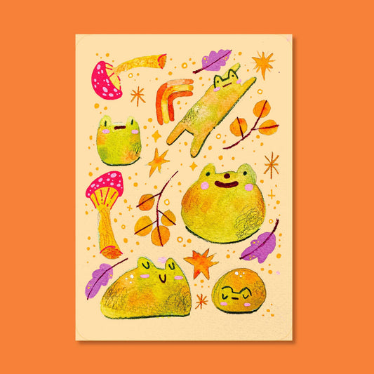 Froggy Friends Waterproof Journaling Sticker Sheets