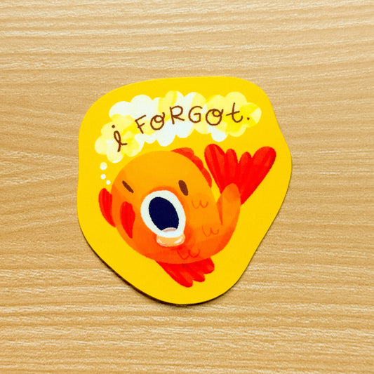 I Forgot Brian Goldfish Waterproof Vinyl Sticker