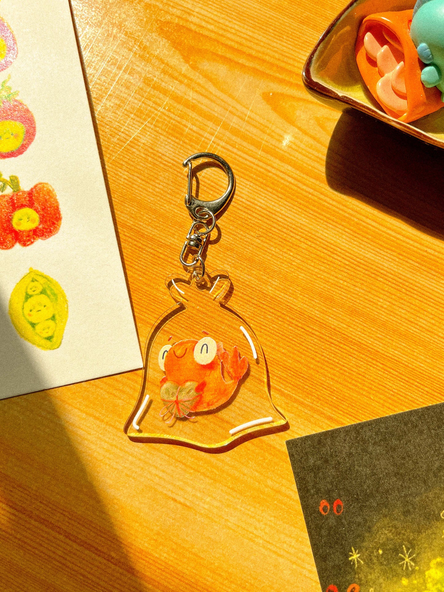 Brian the Goldfish in Bag Acrylic Keychain